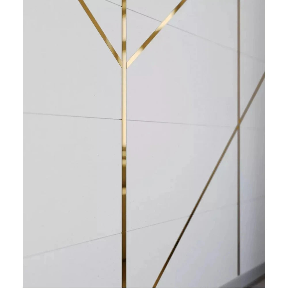 Profil platbanda, inox, auriu oglinda, 10x0.6x2700 mm