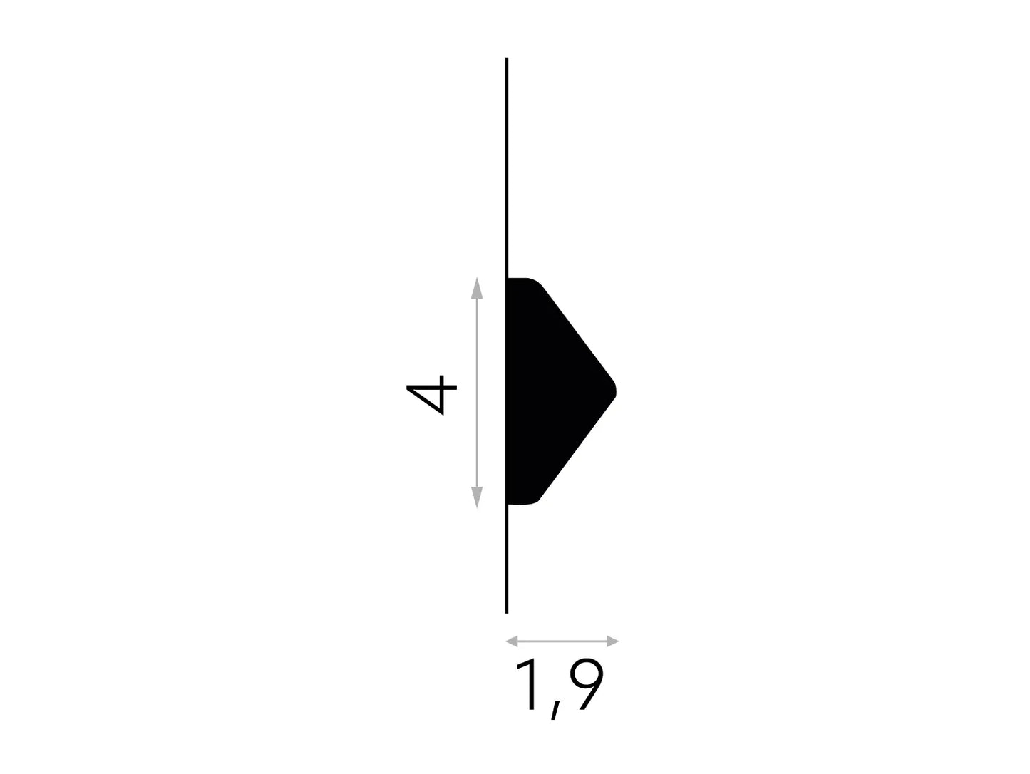 Bagheta decorativa din polimerigid QL023