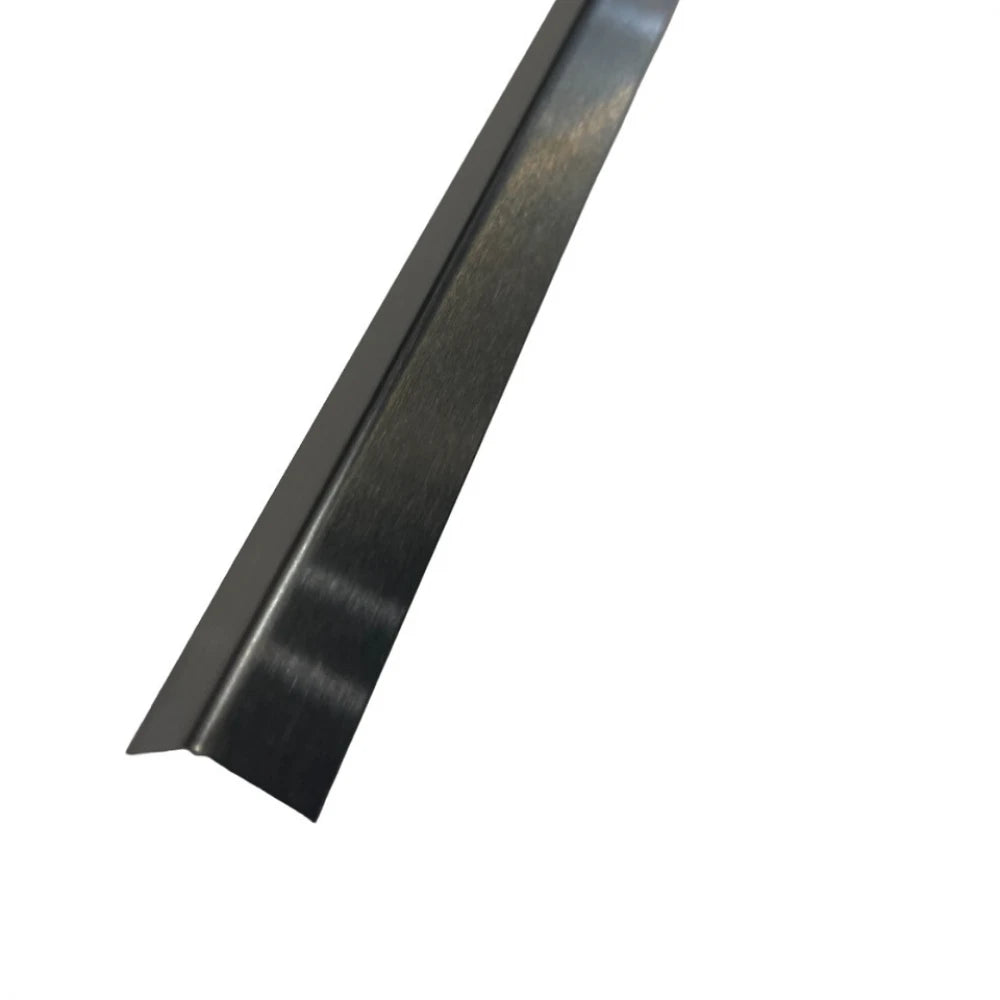 Profil L de colt din inox negru brushed, 15x15x2700 mm