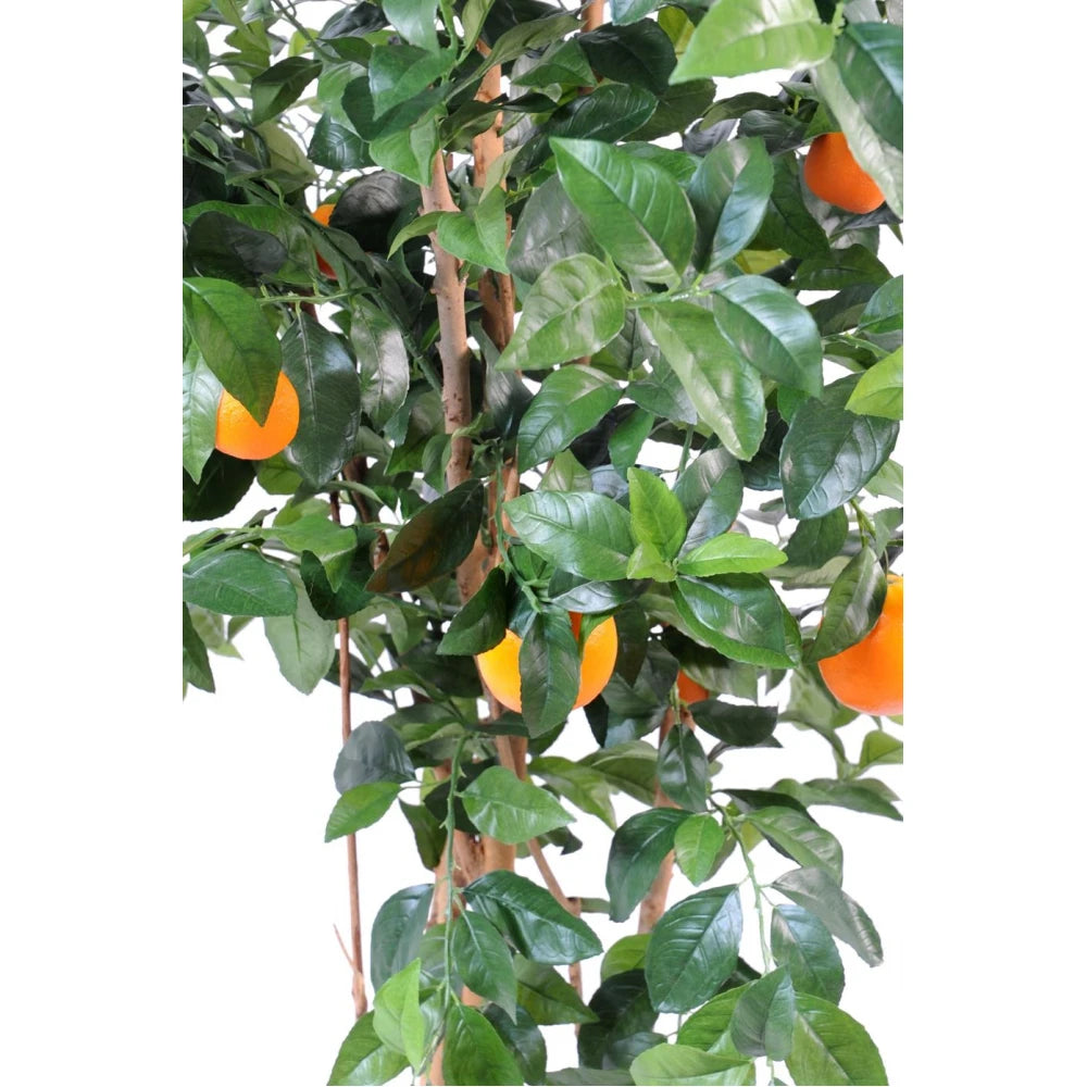 Copac artificial verde, portocal cu ghiveci, 150 cm