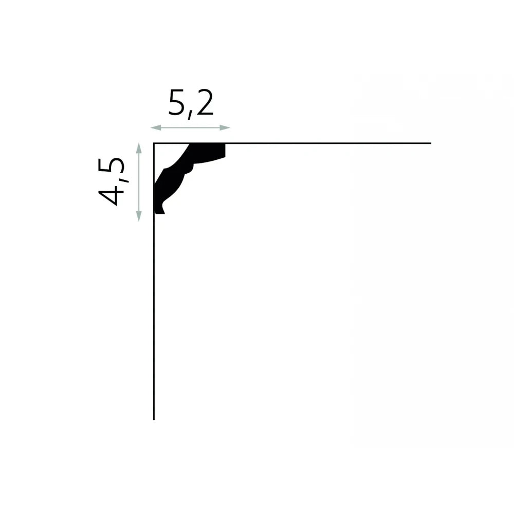 Cornișă decorativă din polimer rigid MDB174