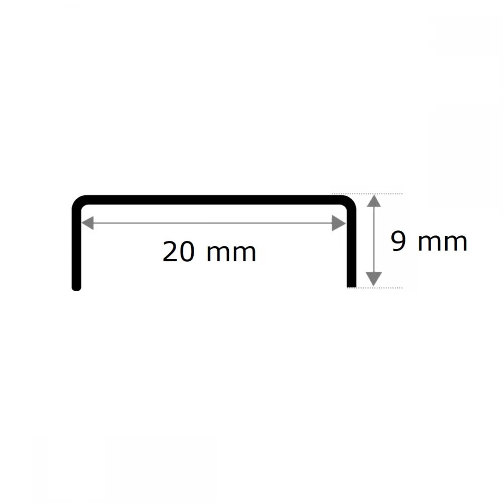 Profil U inox 20 x 9 x 2700 mm auriu brush - brau faianta