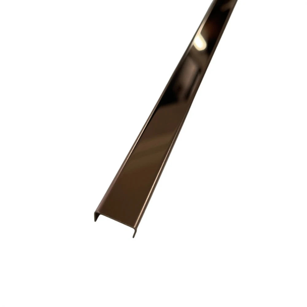 Profil U inox Cupru Oglinda 15x9x2700mm