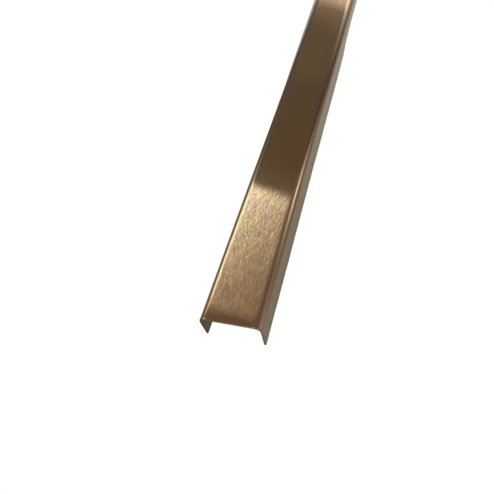 Profil U Inox Cupru Brushed - 2,7m x 15mm x 9mm