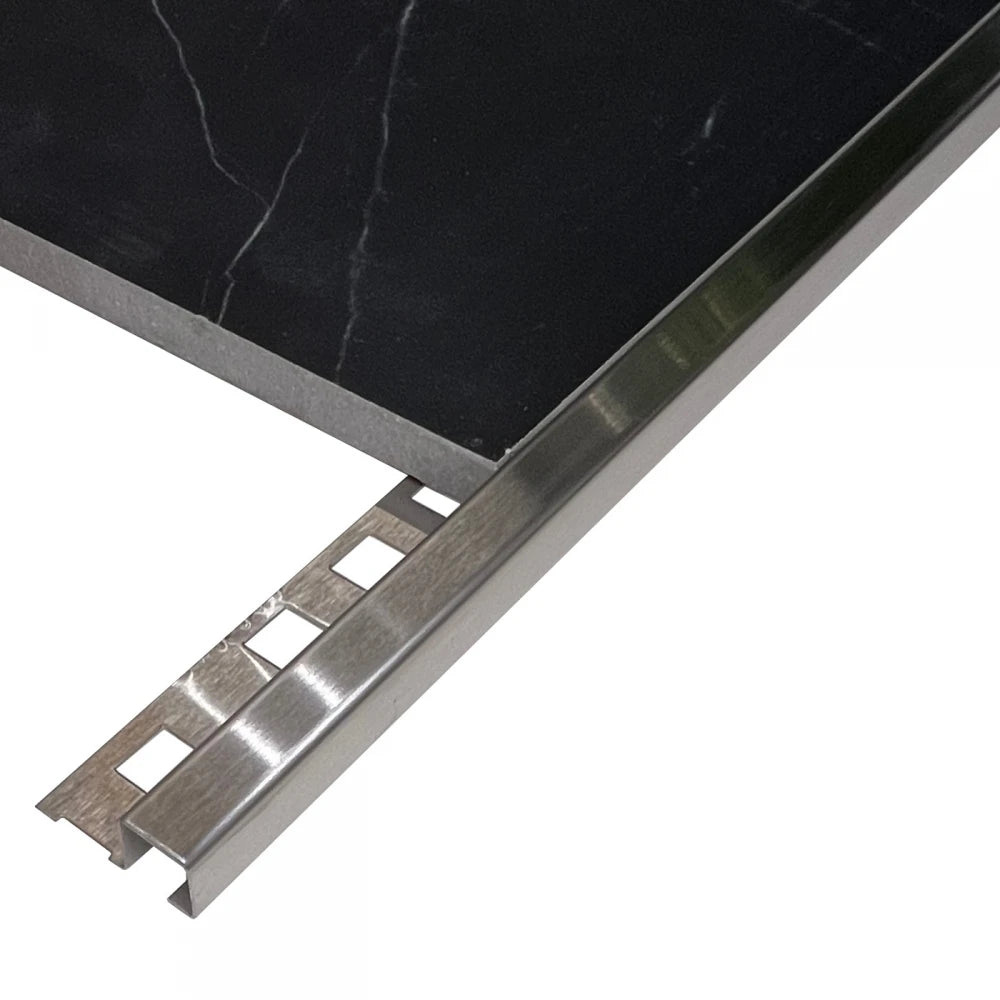 Profil colt exterior gresie si faianta inox crom periat 12 x 12 mm