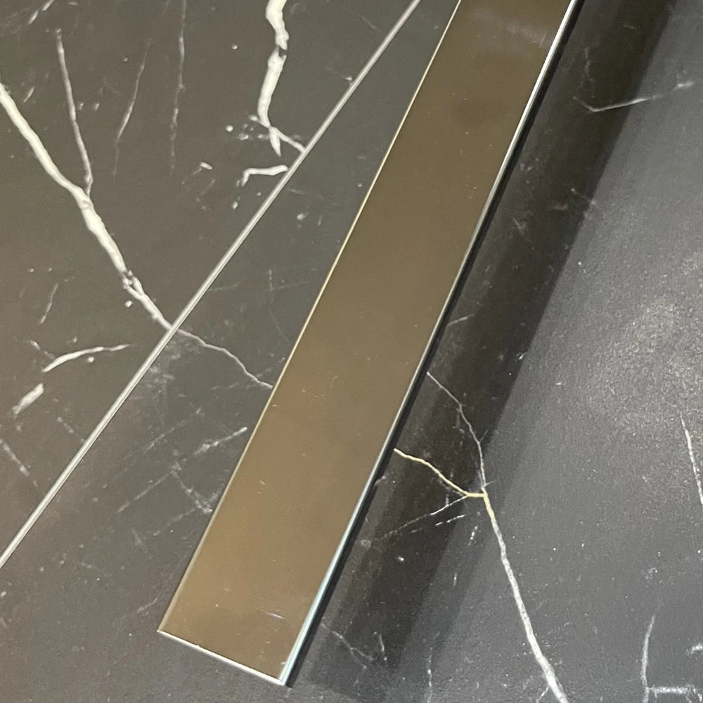 Profil U decorativ din inox 304 negru oglinda 30 x 9 x 2700 mm