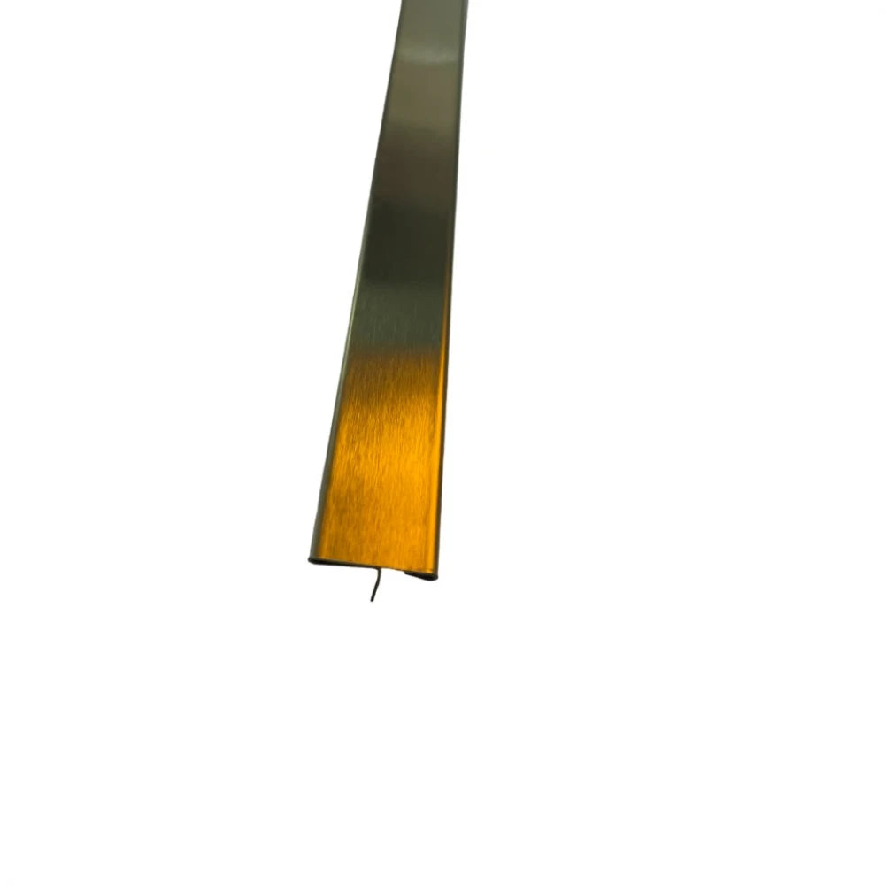 Profil T prag de trecere inox auriu brush 15x2700 mm