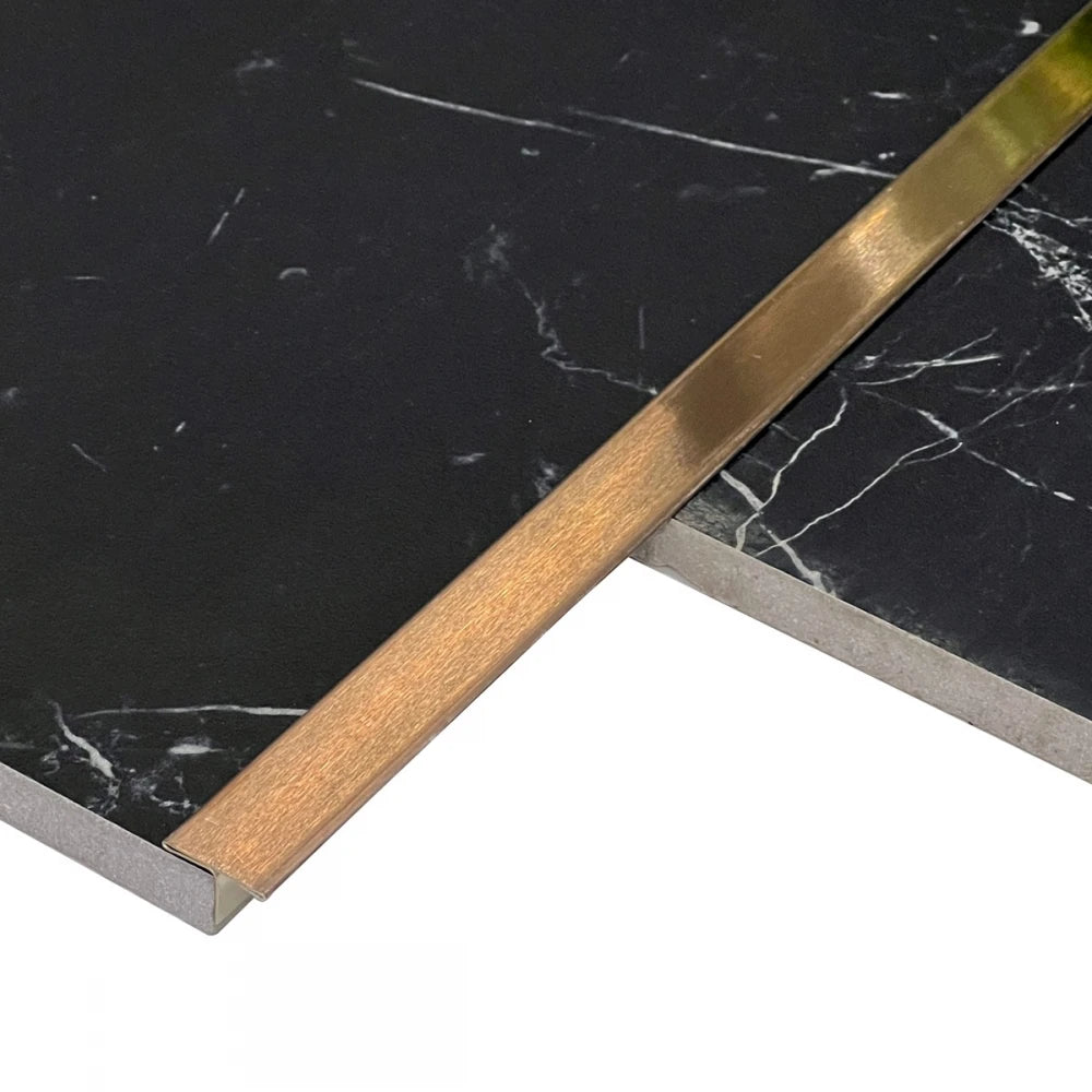 Profil trecere T inox 15x9x2700 mm cupru periat