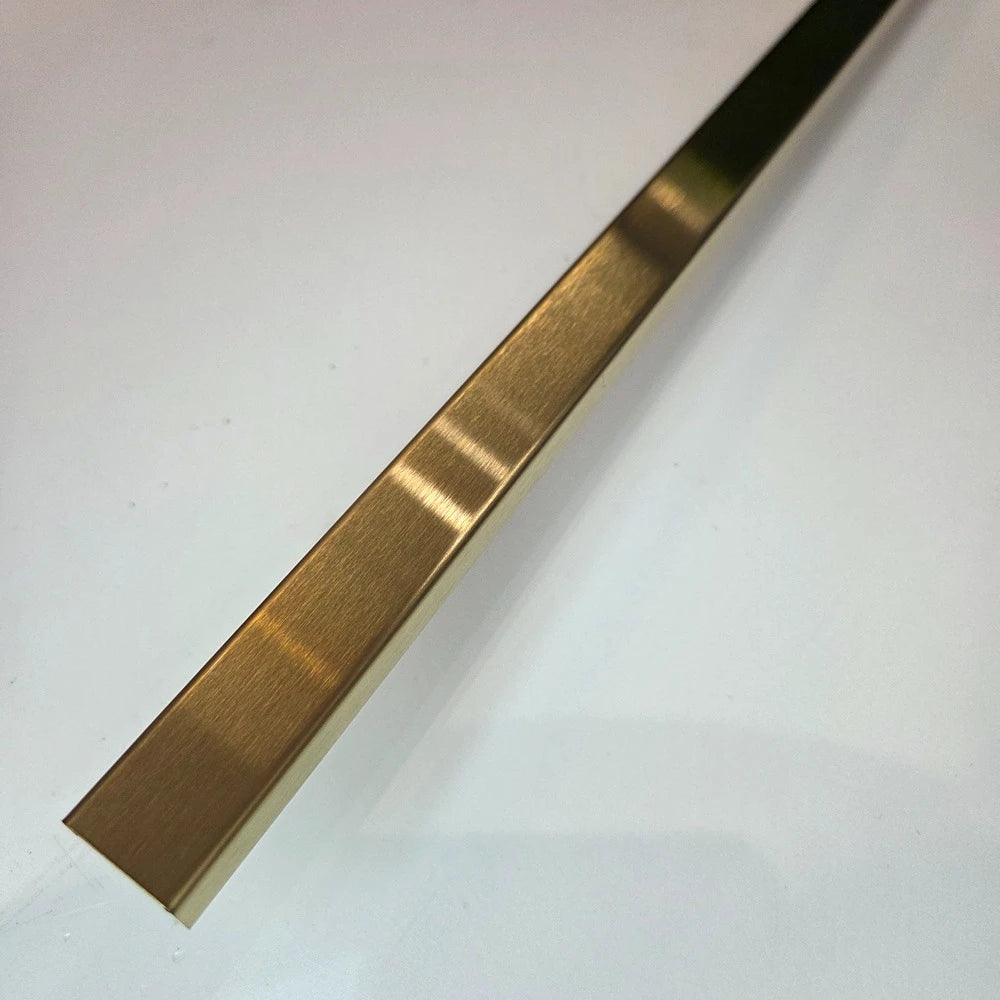 Profil U inox 20 x 9 x 2700 mm auriu brush - brau faianta