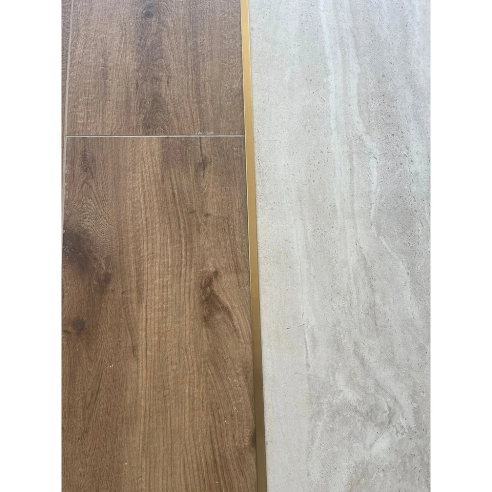 Profil T Prag de Trecere Inox Auriu Brush 30x2700mm
