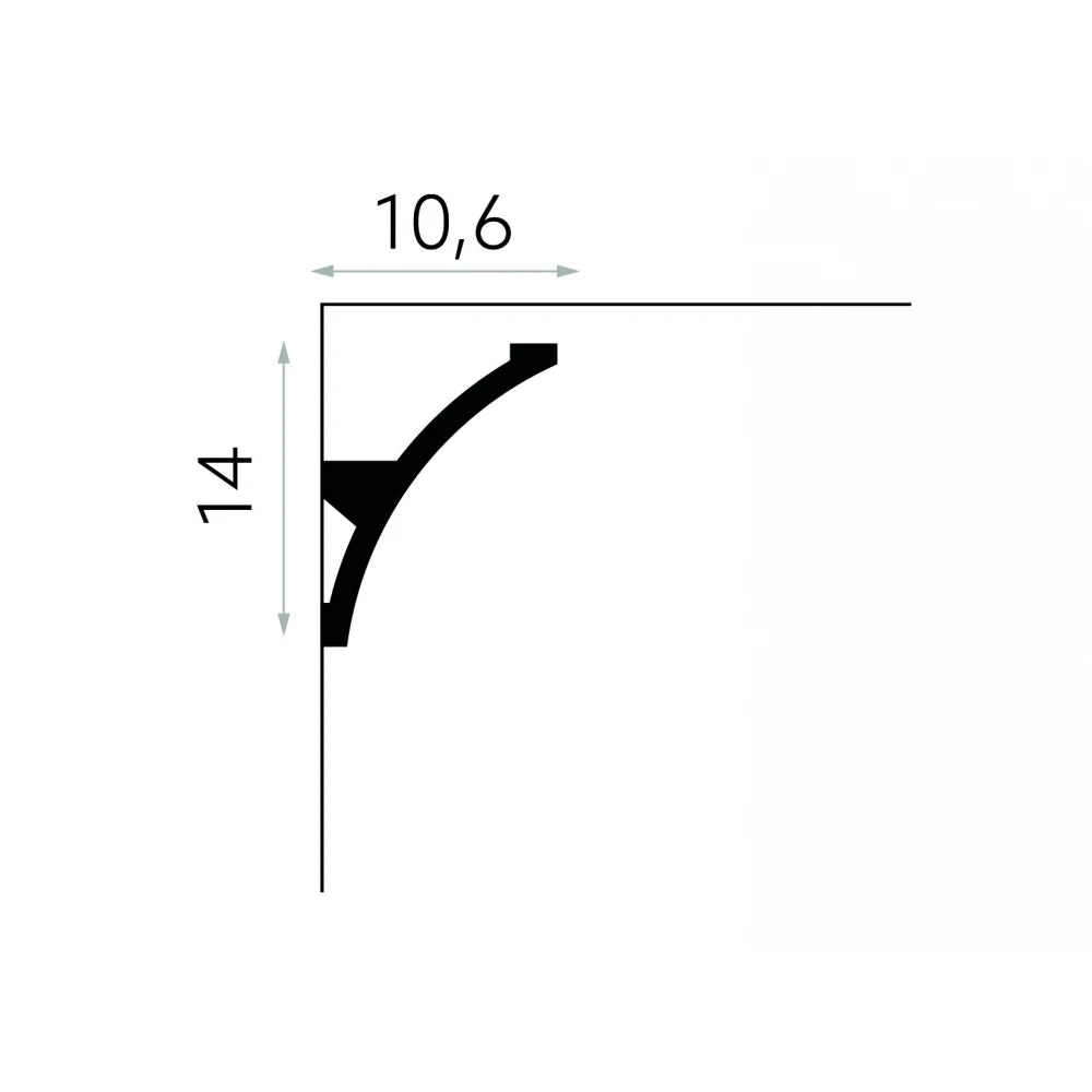 Cornisa tavan LED MDB101 14x10.6 cm
