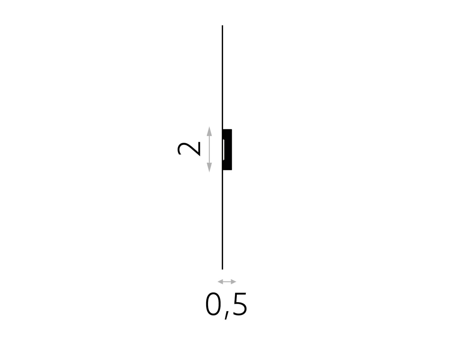 Bagheta decorativa din polimer rigid MD012