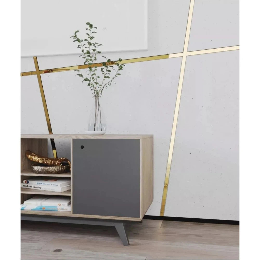 Profil platbandă auriu brushed din inox 10 mm x 2700 mm