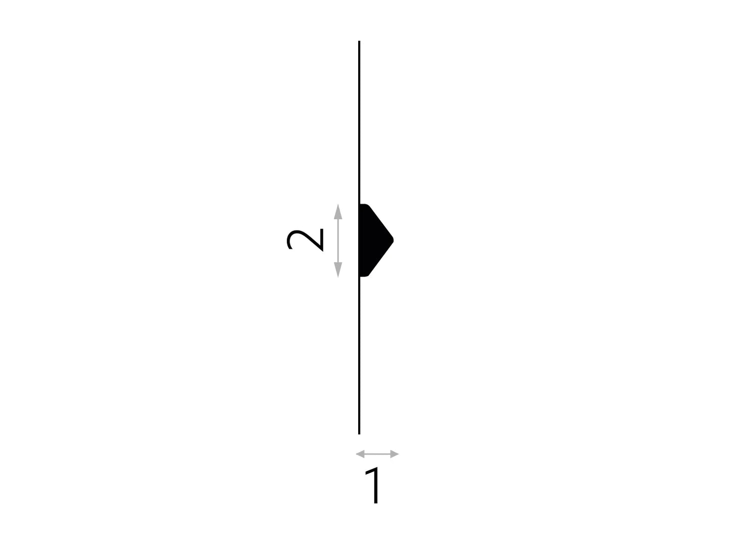 Bagheta decorativa din polimer rigid QL022