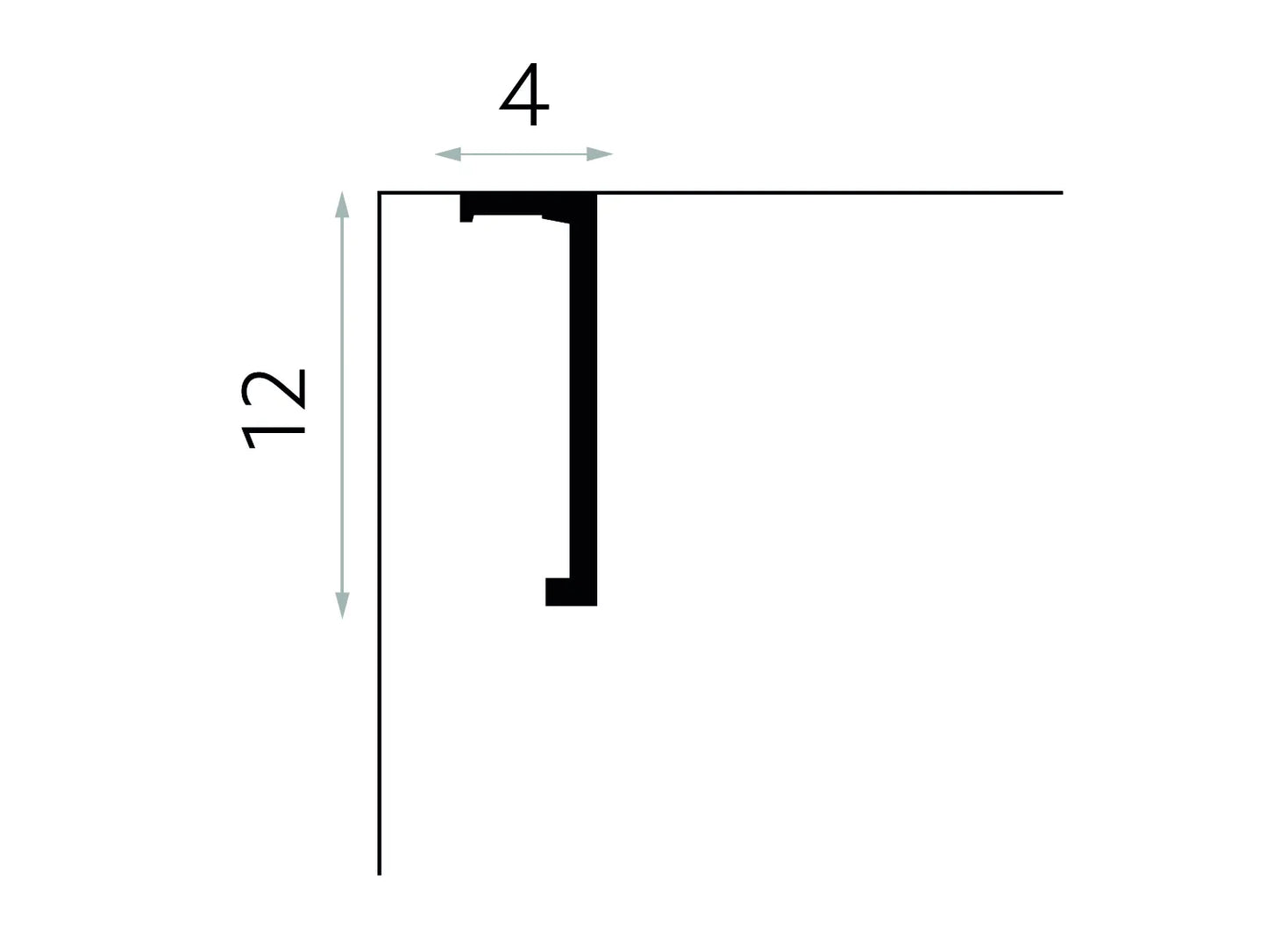 Cornișă mască galerie din polimer rigid QL035