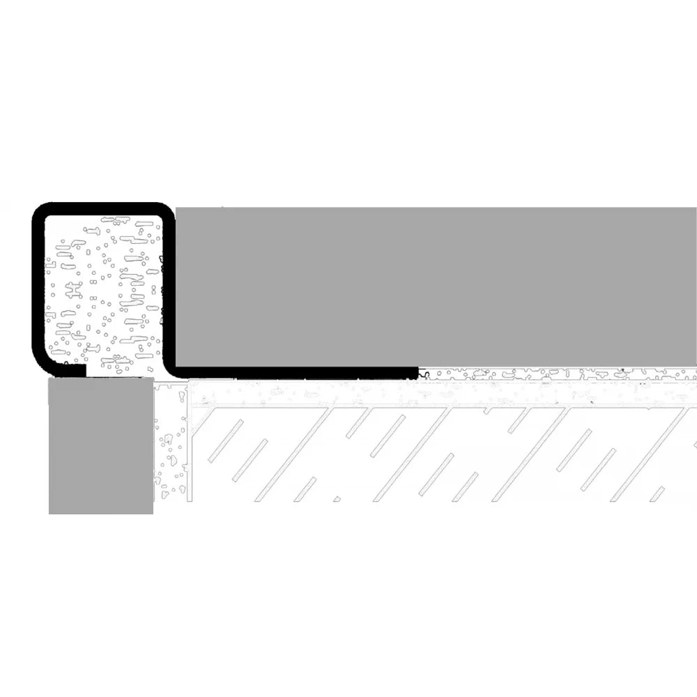 Profil de colt exterior gresie si faianta 12 x 12 mm negru oglinda