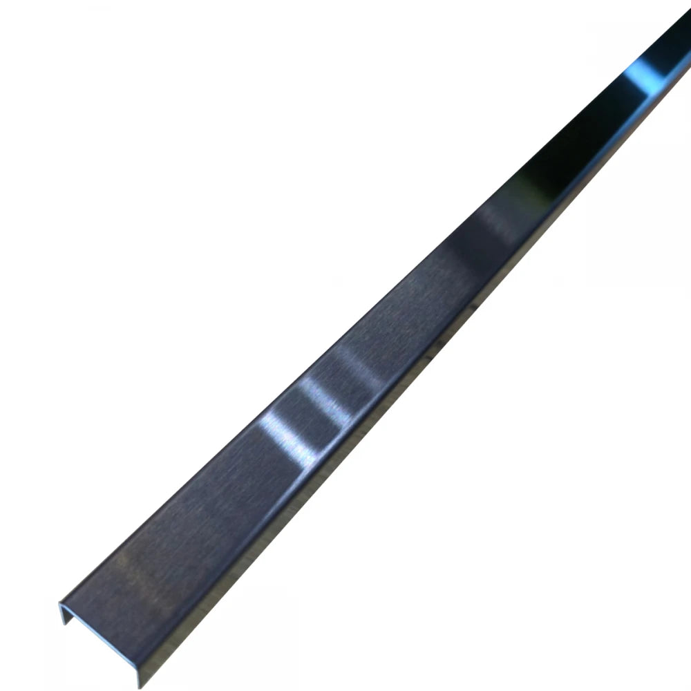 Profil decorativ U inox 15 x 9 x 2700 mm negru mat