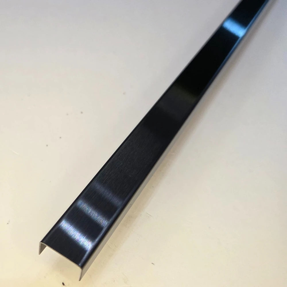 Profil decorativ U inox 15 x 9 x 2700 mm negru mat