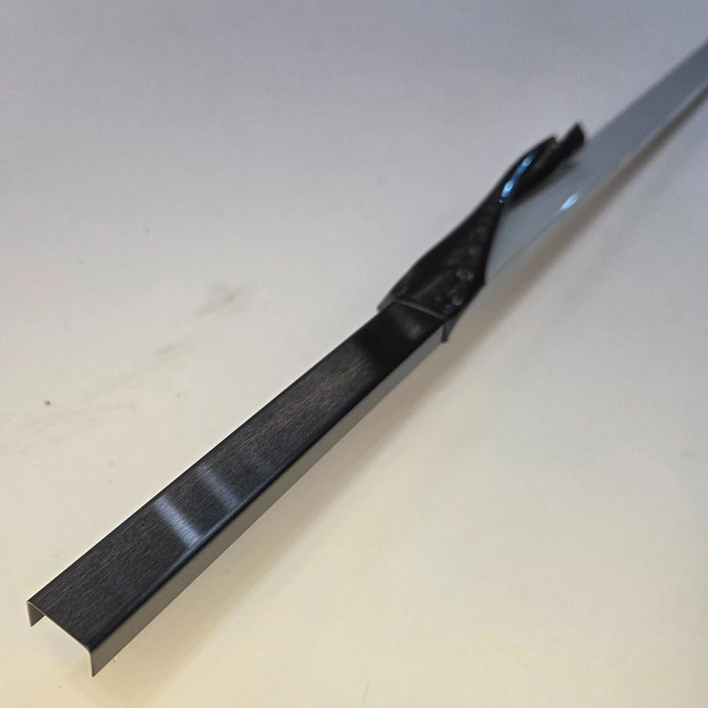 Profil decorativ U inox 15 x 9 x 2700 mm negru mat