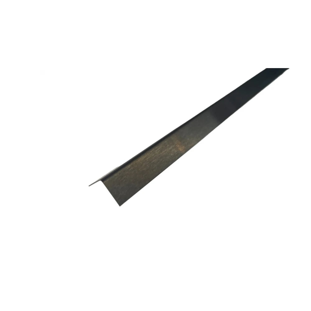 Profil L de colt din inox negru brushed, 15x15x2700 mm