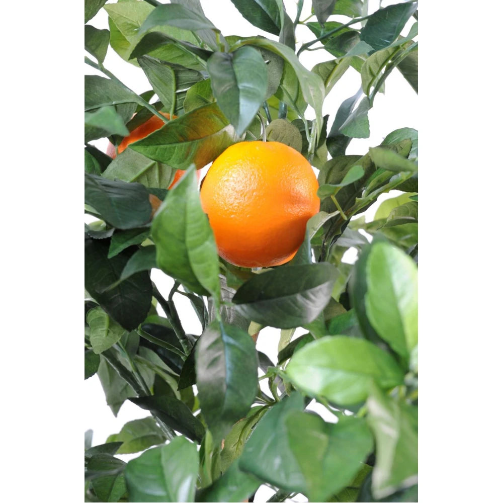 Copac artificial verde, portocal cu ghiveci, 150 cm