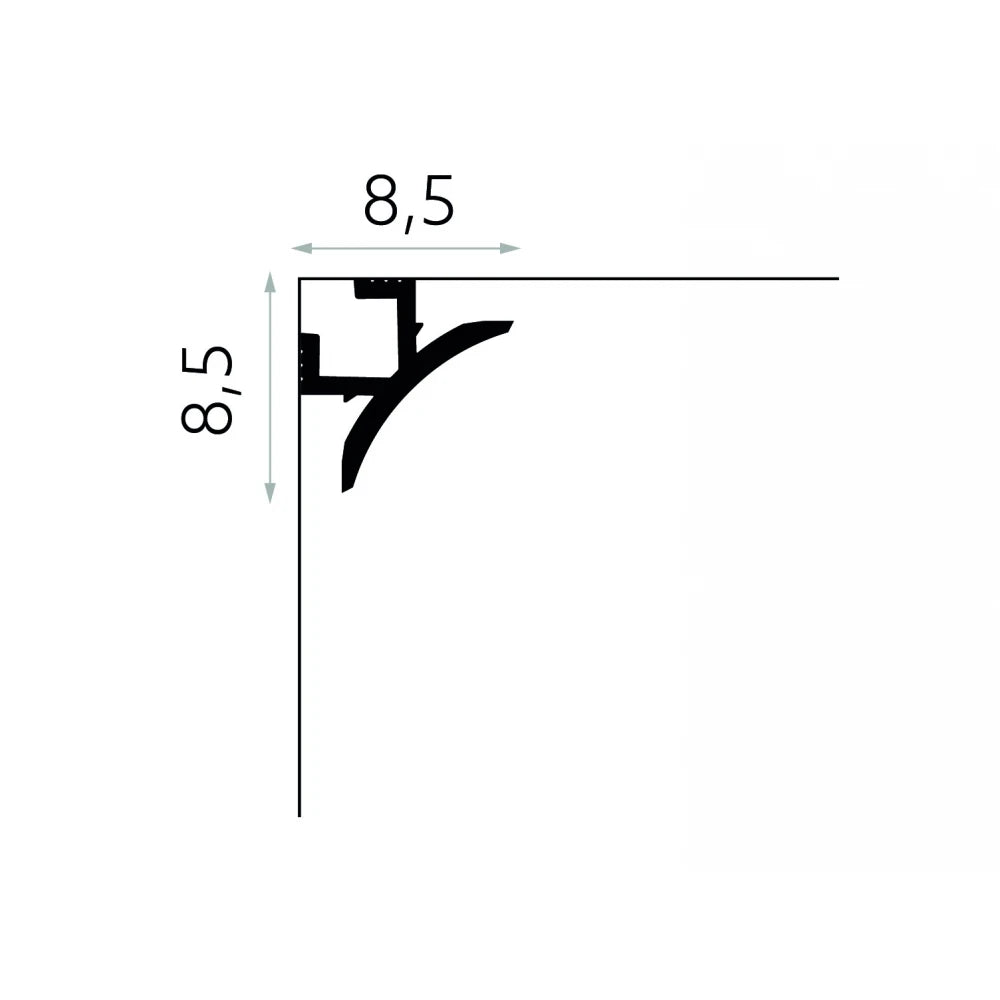 Cornișă decorativă din polimer rigid QL002