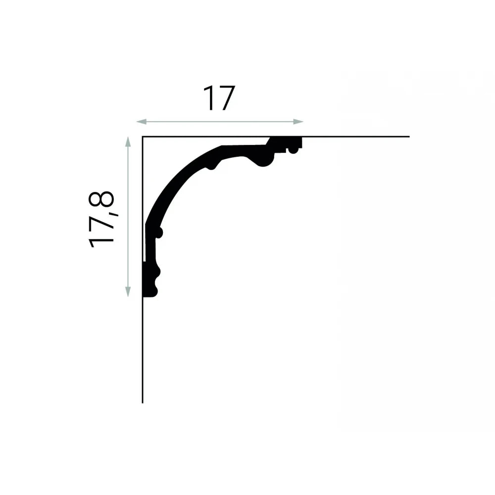 Cornișă decorativă din polimer rigid MDB128