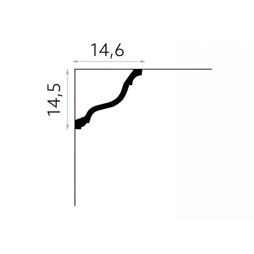 Cornișă decorativă din polimer rigid MDB214