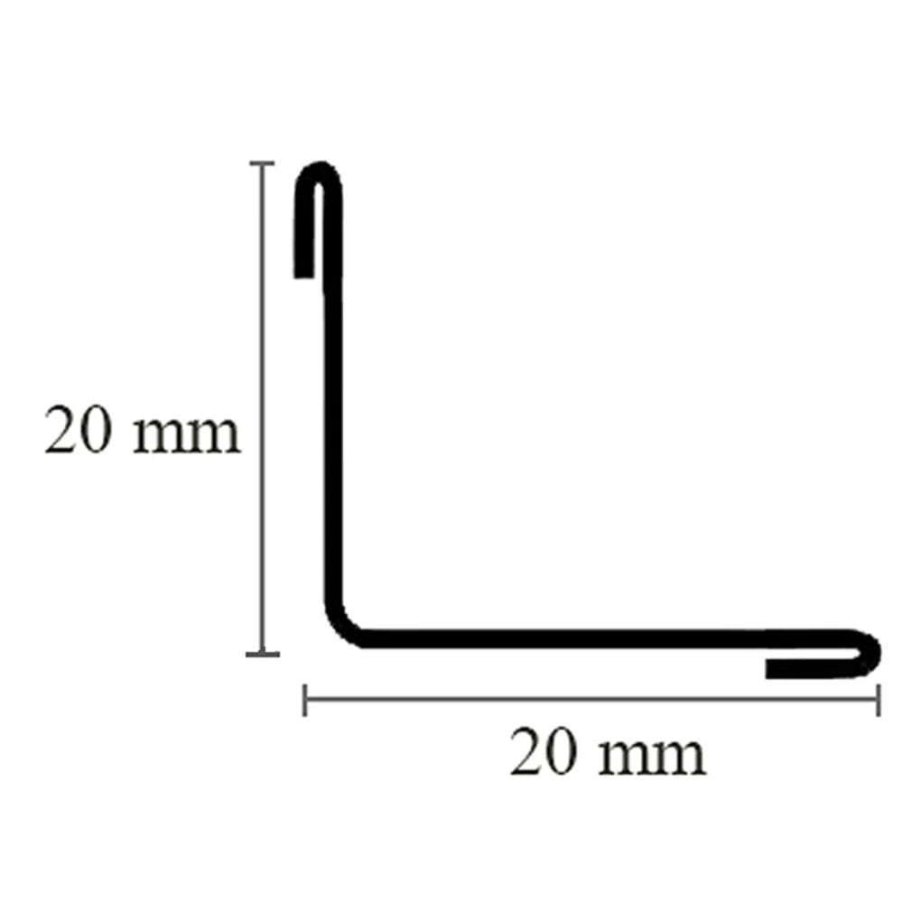 Profil L, coltar interior, 20x20x2700 mm, auriu oglinda