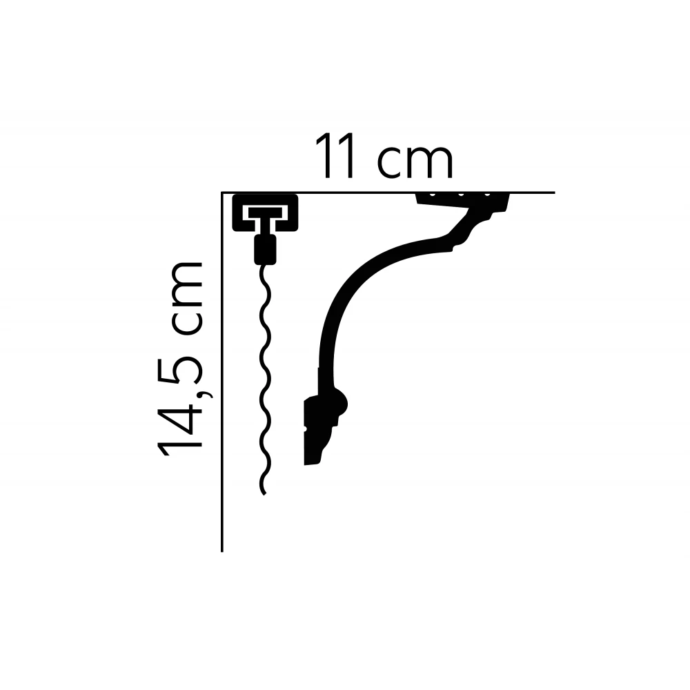 Cornișă mască galerie MD156