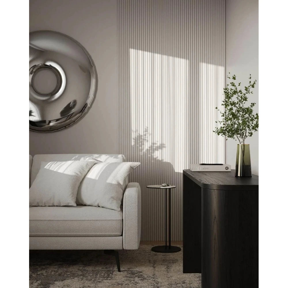 Panou riflat alb duropolimer lavabil 270x12 cm L0401 Sereno