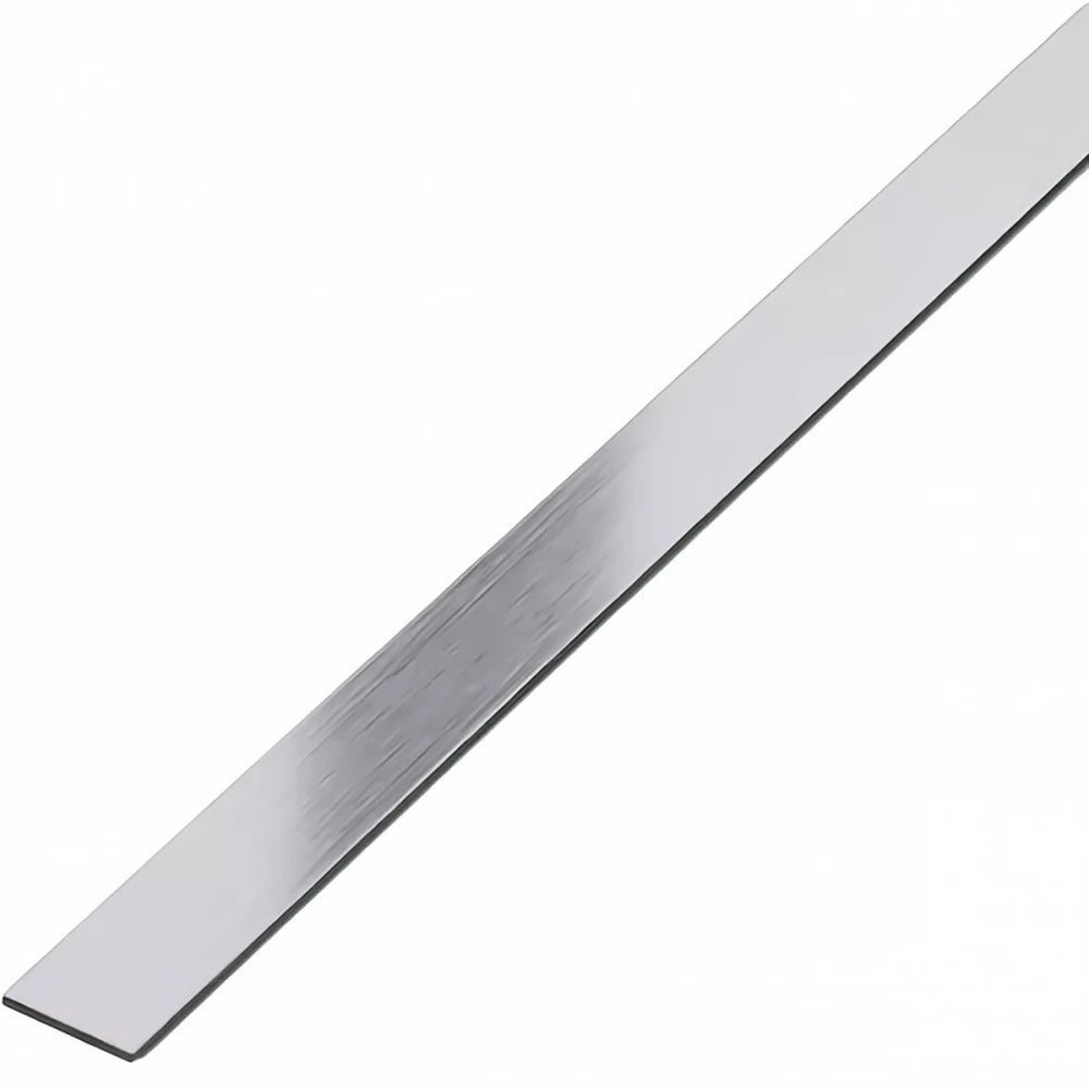 Profil platbandă crom brushed din inox 10 mm