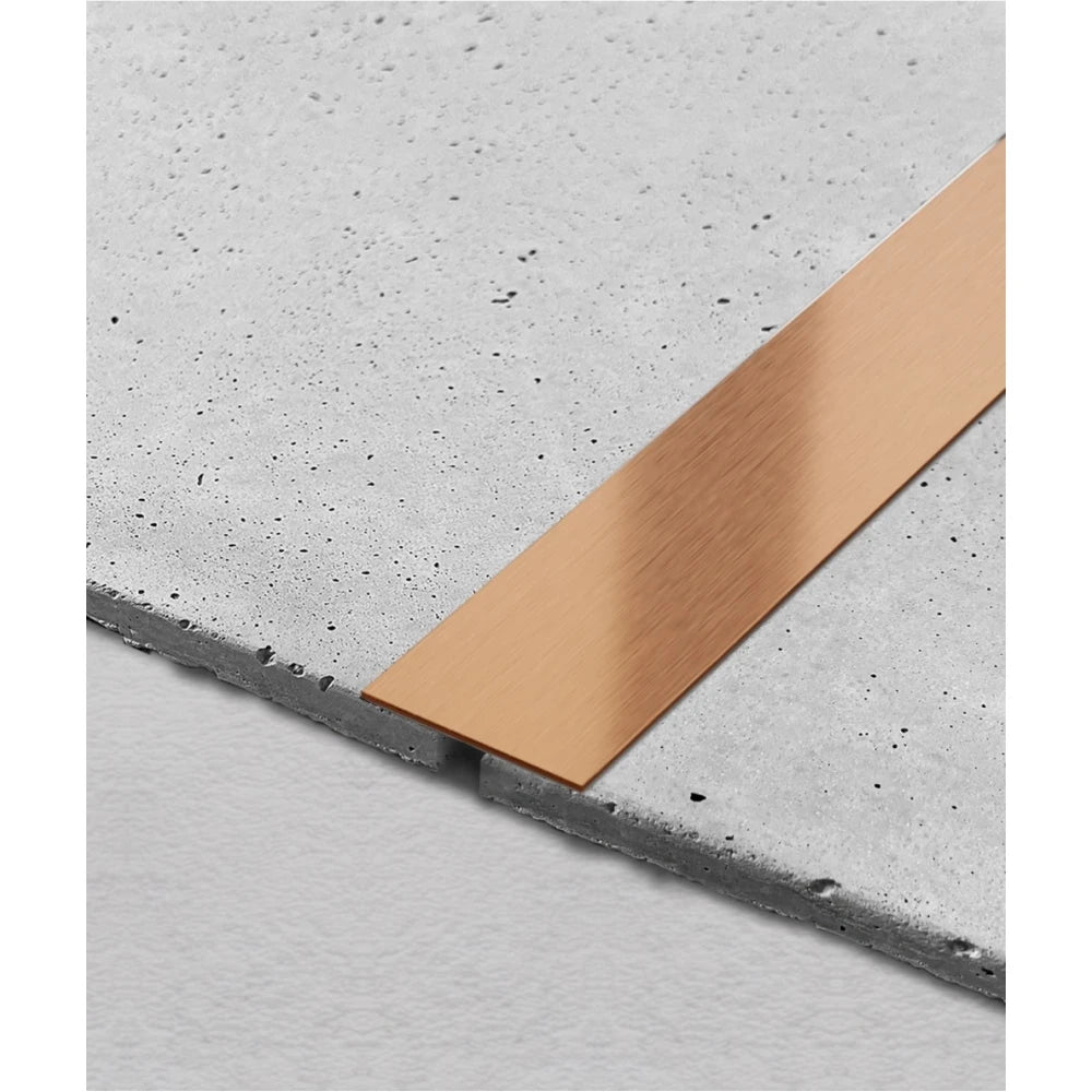 Platbanda inox cupru periat 50 mm x 2700 mm x 0.6 mm, profil decorativ
