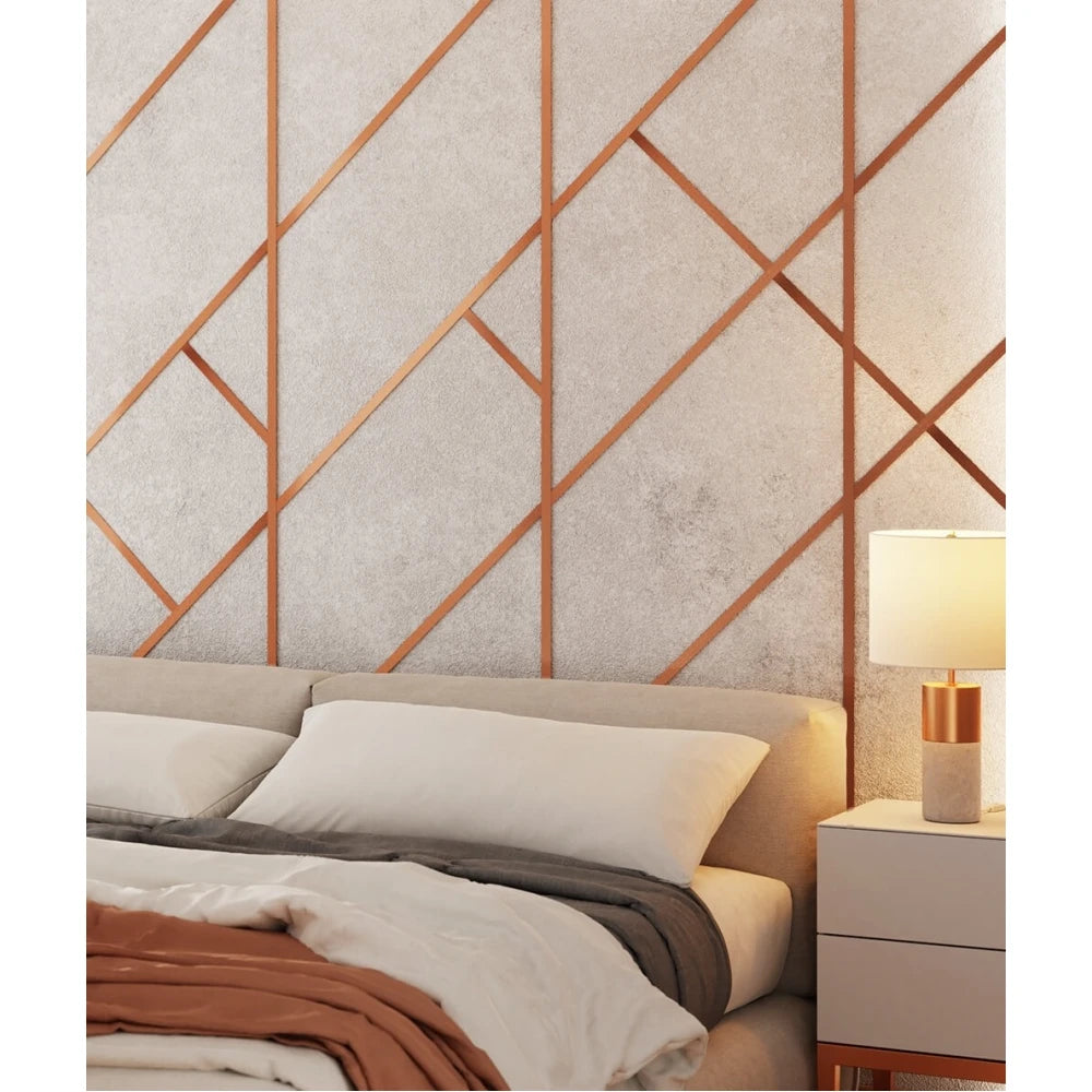 Platbanda inox cupru periat 50 mm x 2700 mm x 0.6 mm, profil decorativ