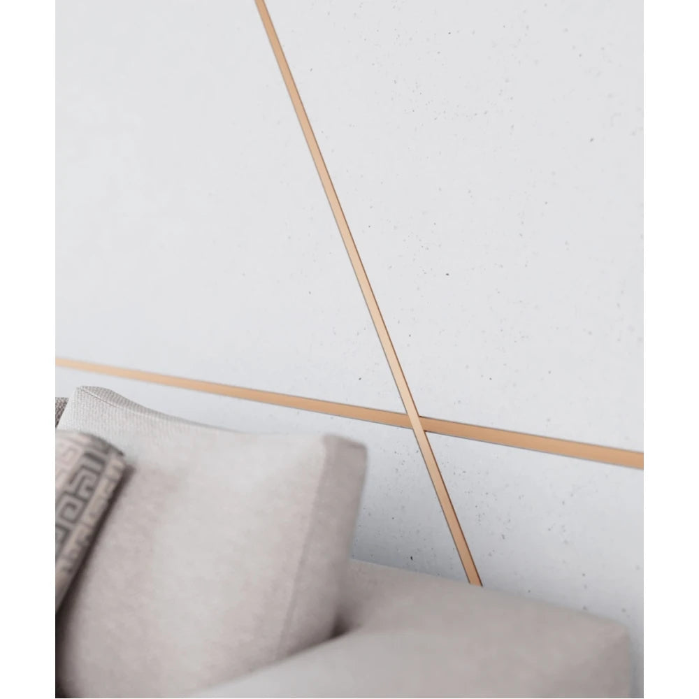 Platbanda inox cupru periat 50 mm x 2700 mm x 0.6 mm, profil decorativ