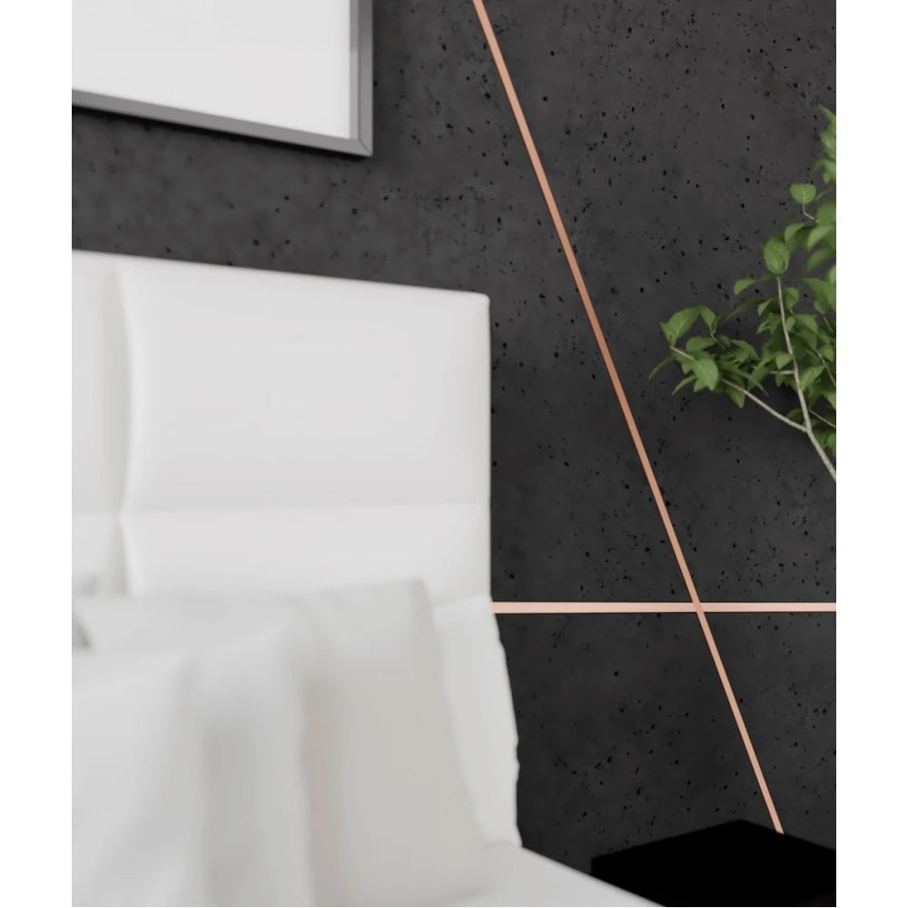 Platbanda inox cupru periat 50 mm x 2700 mm x 0.6 mm, profil decorativ