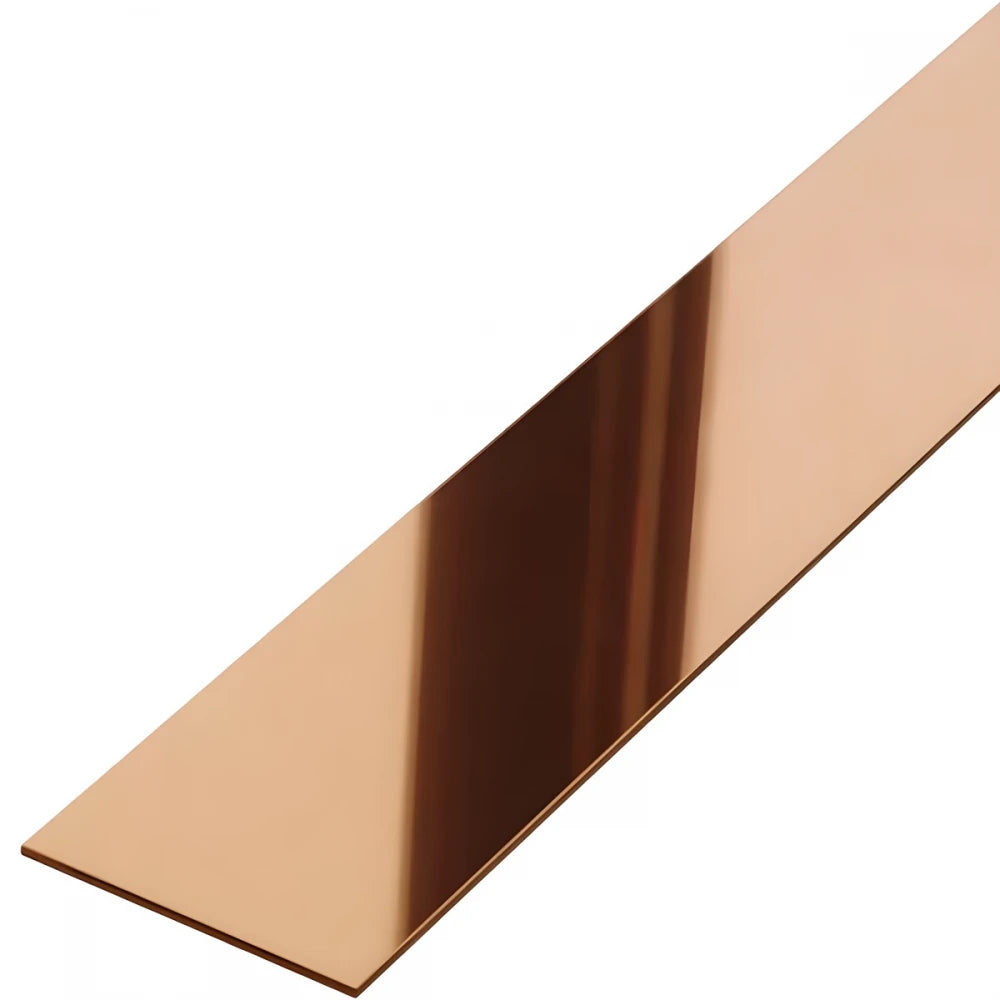Platbanda cupru oglinda, 50x2700x0.6 mm, inox, profil decorativ