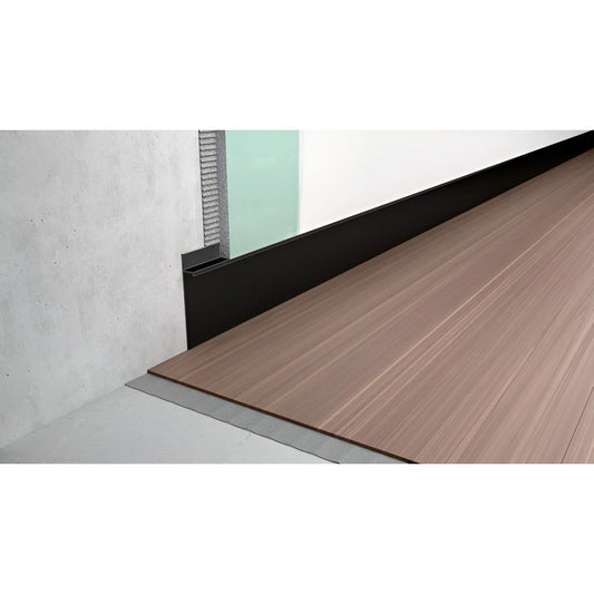 Plinta ascunsa shadow gap aluminiu negru 80 mm x 3m S77
