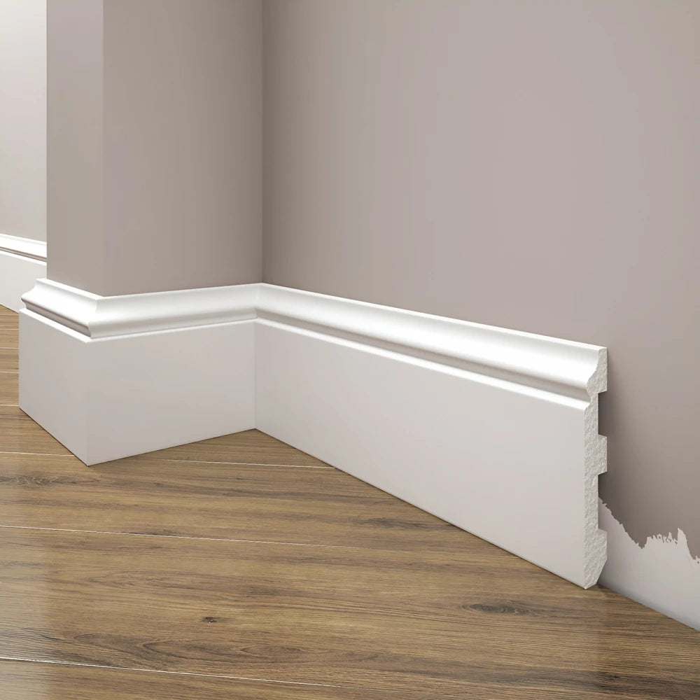 Plinta decorativa LPC07 79x12.6x2440 mm din duropolimer, profil clasic