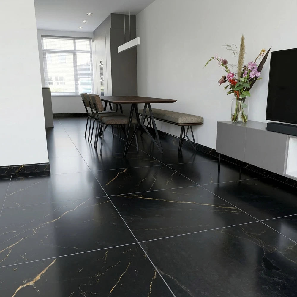 Plinta decorativa Gold Black WP09 14x79x2000 mm din Polimer Dur