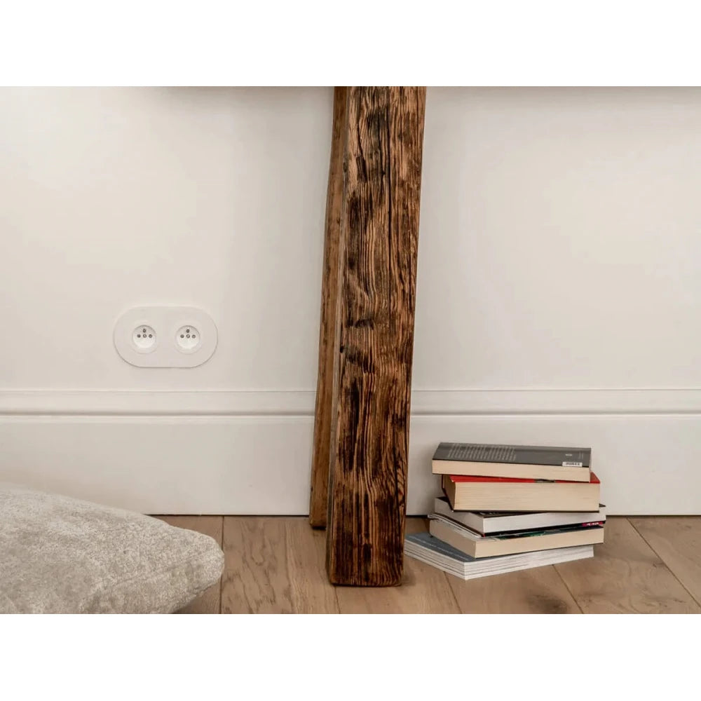 Plintă înaltă MD020 polimer alb 19.8x1.9x200 cm, design clasic
