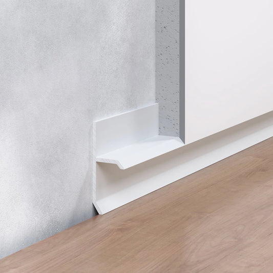 Plinta ascunsa shadow gap aluminiu alb 20 mm x 2.5 m F1 2015W