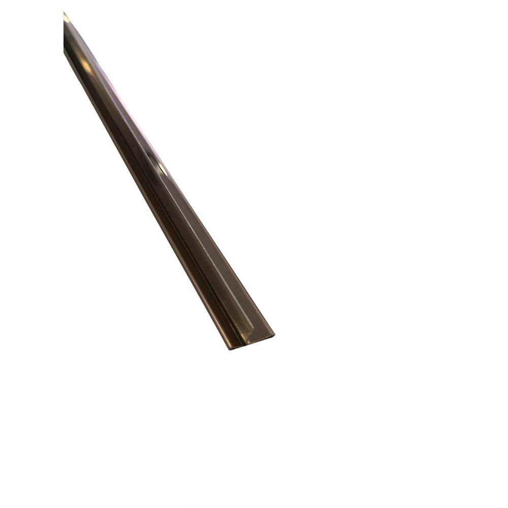 Profil T prag de trecere  din inox 15 x 9 x 2700 mm finisaj cupru oglinda