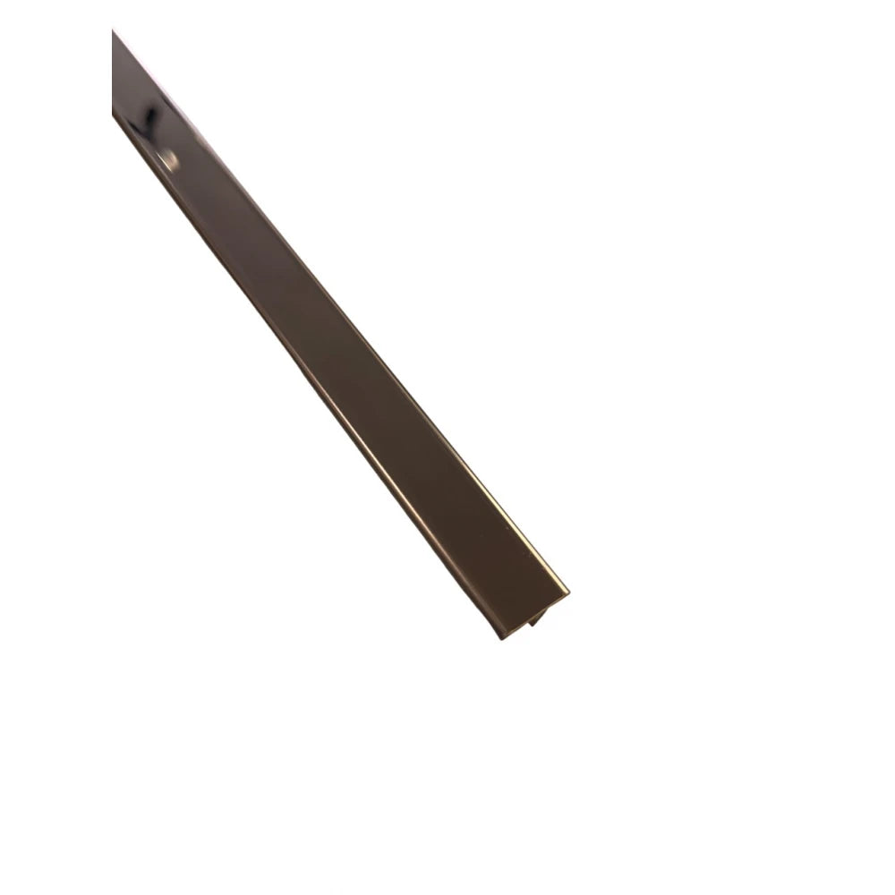 Profil T prag de trecere  din inox 15 x 9 x 2700 mm finisaj cupru oglinda