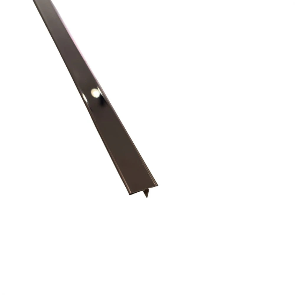 Profil T prag de trecere  din inox 15 x 9 x 2700 mm finisaj cupru oglinda