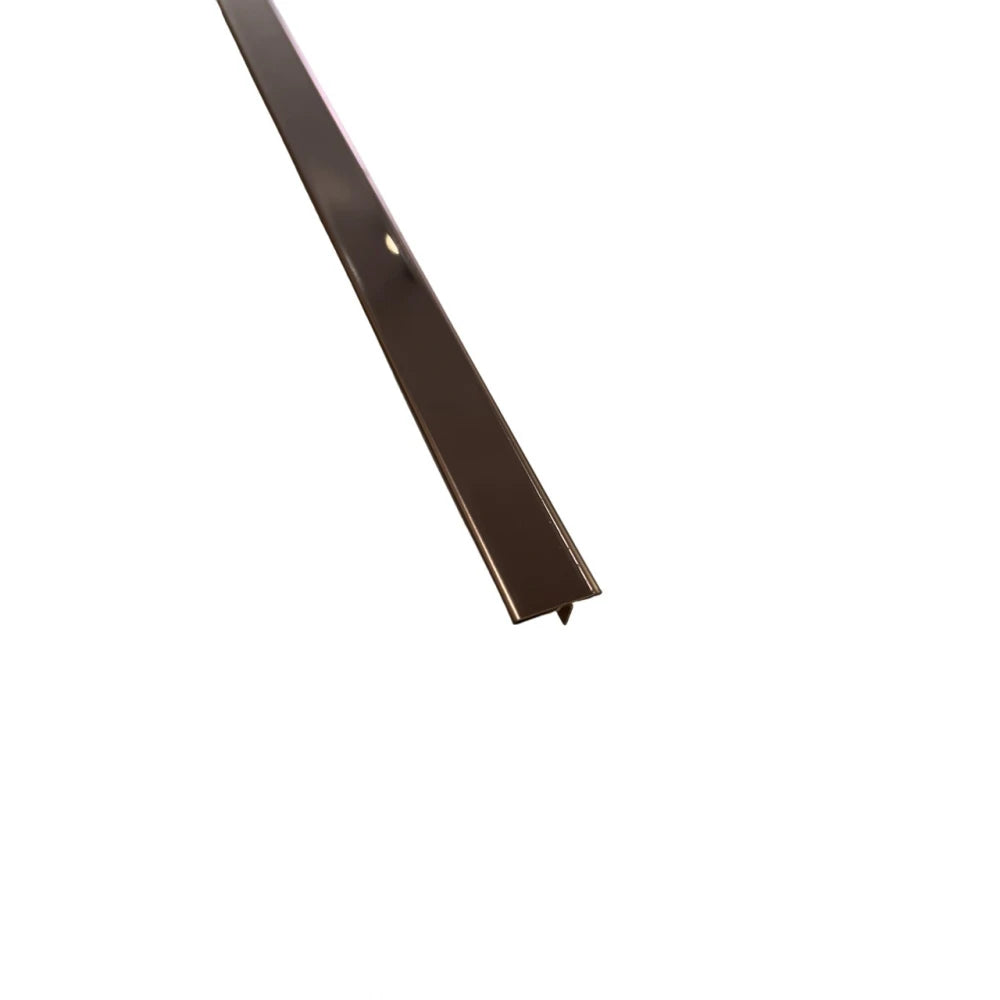 Profil T prag de trecere  din inox 15 x 9 x 2700 mm finisaj cupru oglinda