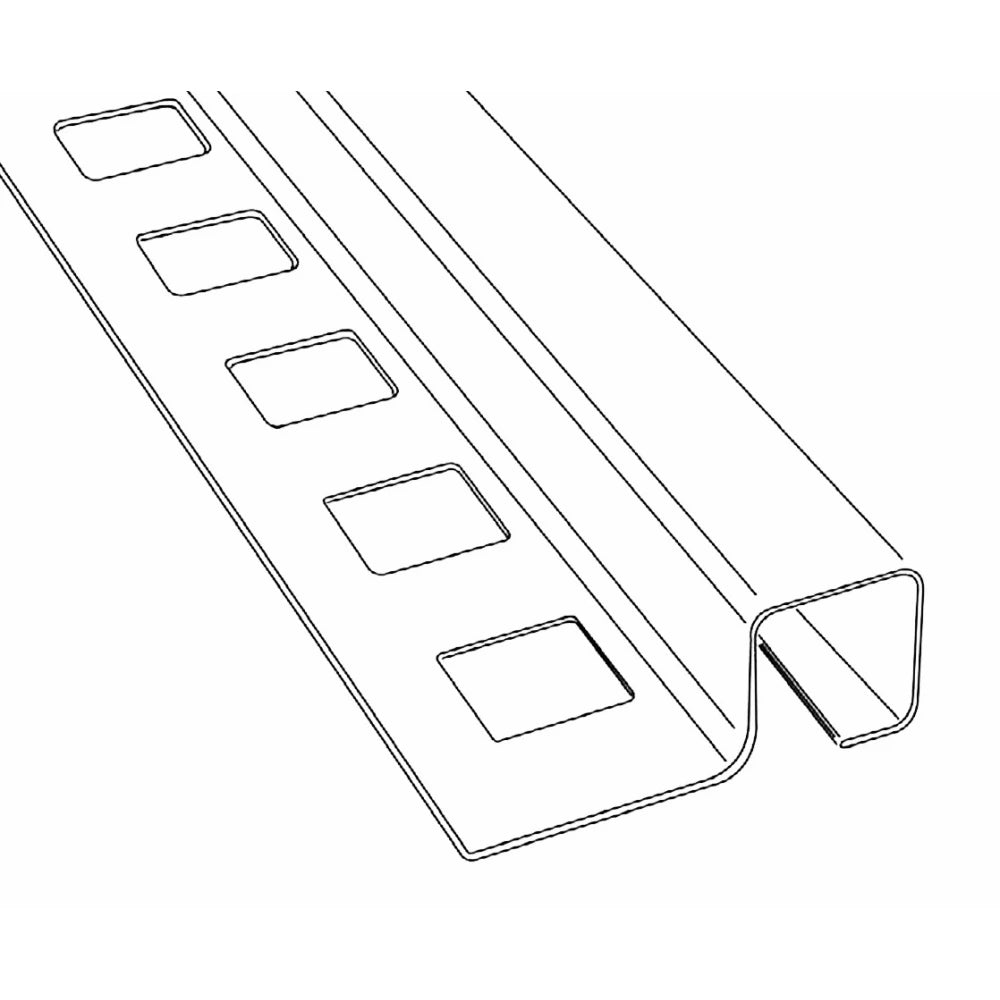 Profil de colt exterior gresie si faianta 12 x 12 mm negru oglinda