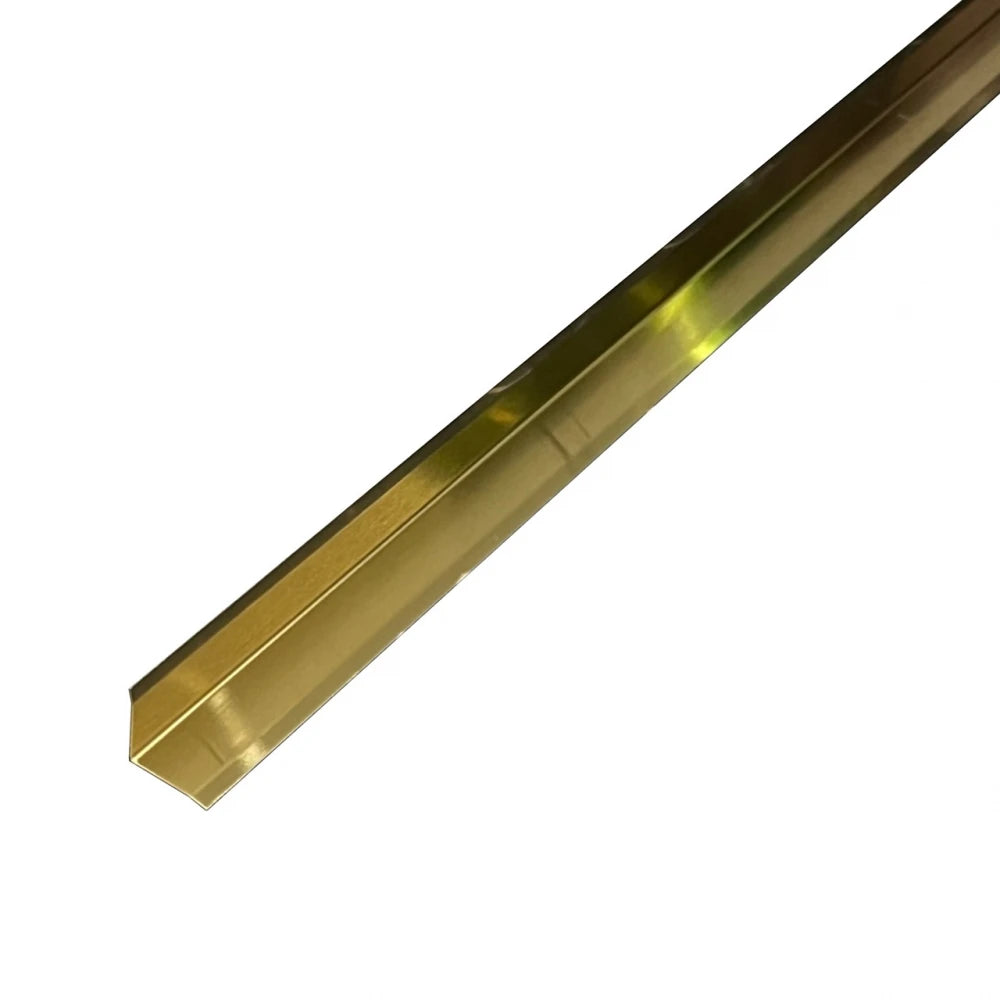 Profil L, coltar interior, 20x20x2700x0.6 mm, auriu brush