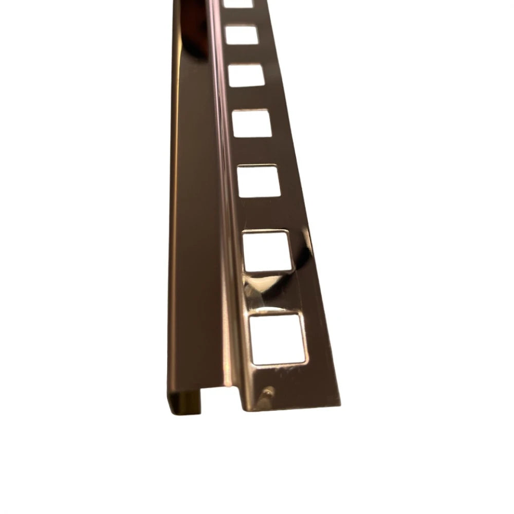 Profil inox colt exterior 12 x 12 mm gresie si faianta cupru oglinda