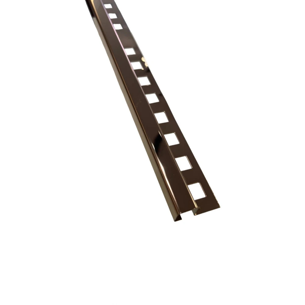Profil inox colt exterior 12 x 12 mm gresie si faianta cupru oglinda